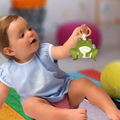ของเล่นเขย่า กบสีเขียว Frog Chime Toy - Grateful Garden Collection- Mamas & Papas